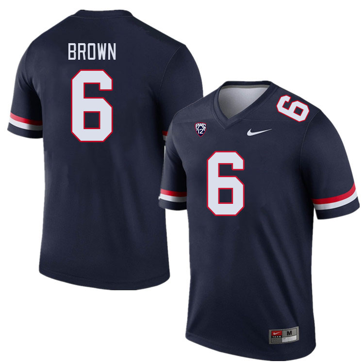 Men #6 Taye Brown Arizona Wildcats College Football Jerseys Stitched Sale-Navy - Click Image to Close